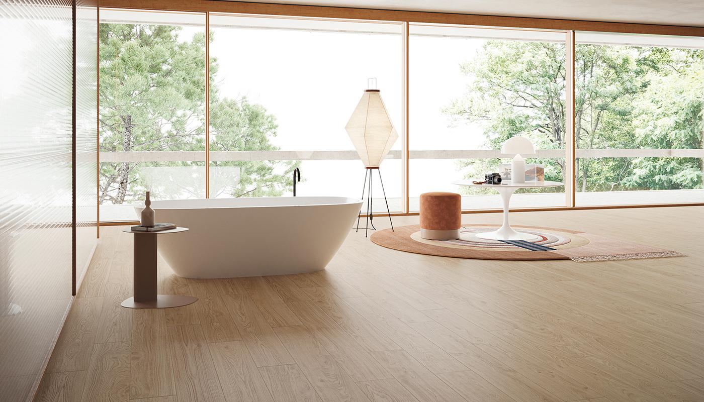 Porcelain Stoneware Emil Mimesis Wood Bathroom Ecru Gallery Image | Emilceramica Porcelain Stoneware Emil Mimesis Wood Bathroom Ecru Gallery Image | Emilceramica