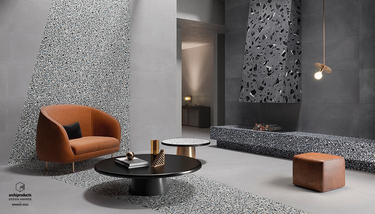 Medley | Emilceramica Porcelain Stoneware Ergon Medley Stone Living Room Grey Minimal,dark Grey Minimal,grey Classic,dark Grey Classic Gallery Image | Emilceramica