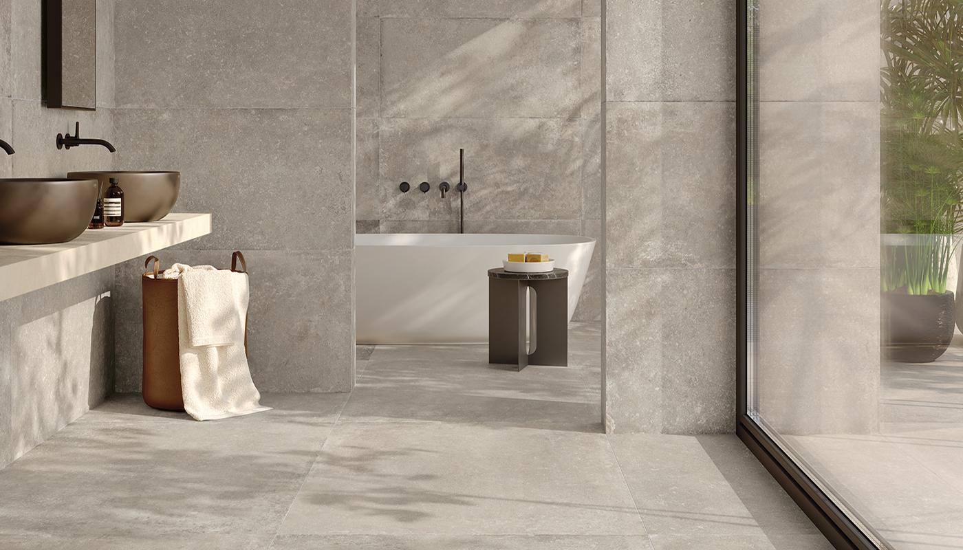 Porcelain Stoneware Emil Ever-stone Stone Bathroom Grey Fondo Gallery Image | Emilceramica Porcelain Stoneware Emil Ever-stone Stone Bathroom Grey Fondo Gallery Image | Emilceramica