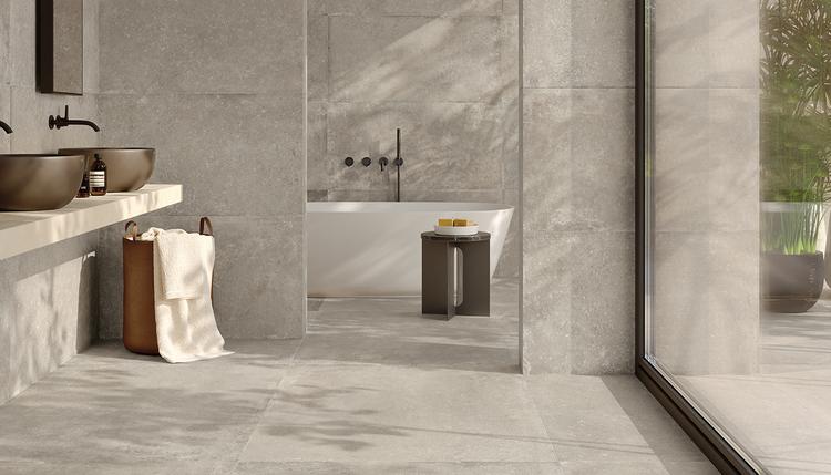 Ever-Stone | Emilceramica Porcelain Stoneware Emil Ever-stone Stone Bathroom Grey Fondo Gallery Image | Emilceramica