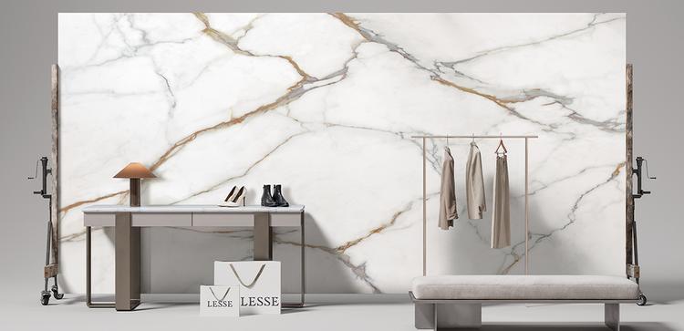 Level Marmi | Emilceramica Porcelain Stoneware Level Level Marmi Marble Calacatta Oro Gallery Image | Emilceramica