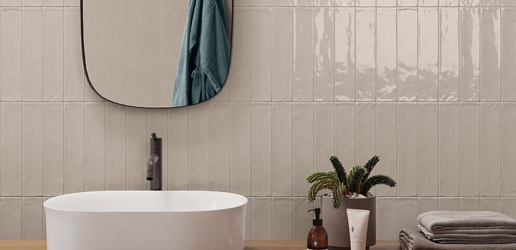 Totalook | Emilceramica Porcelain Stoneware Emil Totalook Brick Bathroom Sabbia Majolica Lux Gallery Image | Emilceramica
