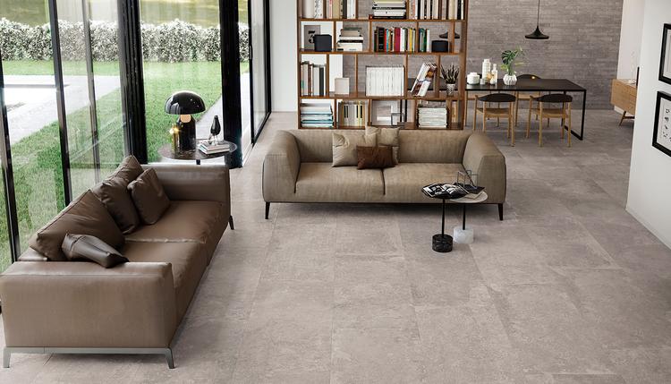 Heritage | Emilceramica Porcelain Stoneware Viva Heritage Stone Living Room Grey Gallery Image | Emilceramica