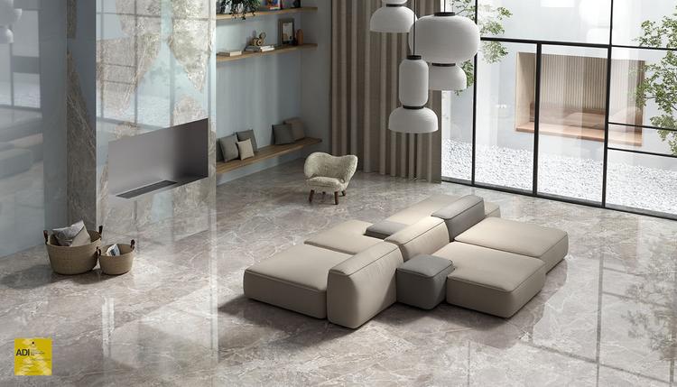 Unique Marble | Emilceramica Porcelain Stoneware Provenza Unique Marble Marble Living Room Moon Grey Marmo,moon Grey Decoro Ambra,resin Resina Gallery Image | Emilceramica